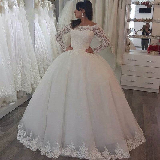 Elegant Ladies Custom Wedding Gown Bridal Dresses - Mubimart