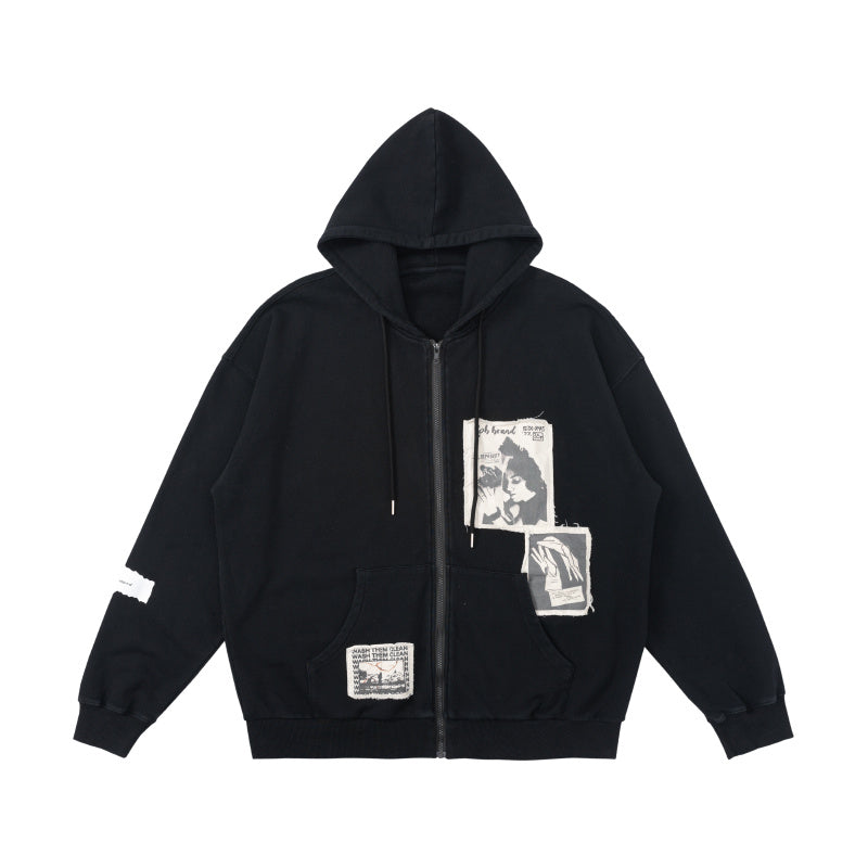 Wrecking Patch Rits Hoodie Top Koppels