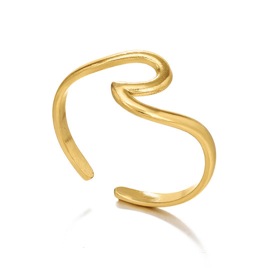 A Niche Design 304 Stainless Steel Hydraulic Ring For Women
