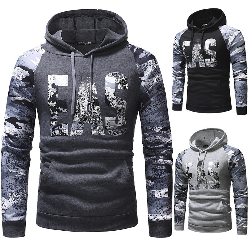 Mens Long Sleeve Camouflage Print Sweatshirt