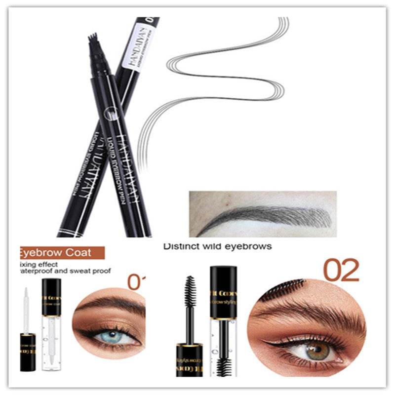 Four-head Eyebrow Pencil Liquid Eyebrow Pencil Tattoo Eyebrow Pencil Eyebrow Pencil 4-head Eyebrow Pencil Four-jaw Eyebrow Pencil - Mubimart