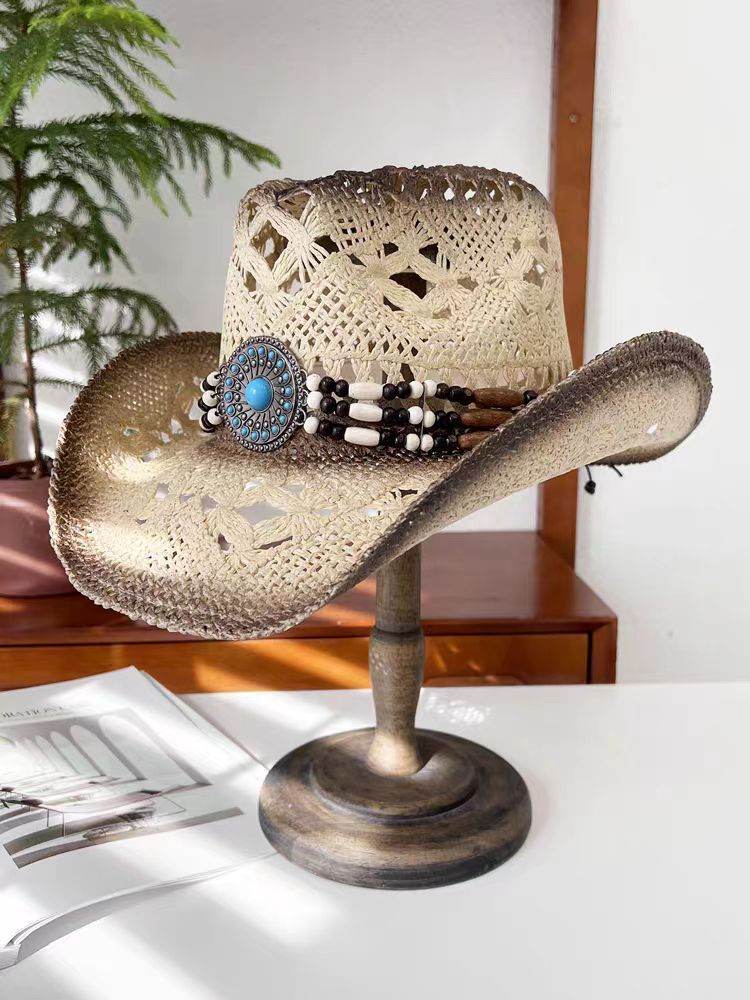 Summer Outdoor Ethnic Style Fedora Hat West - Mubimart
