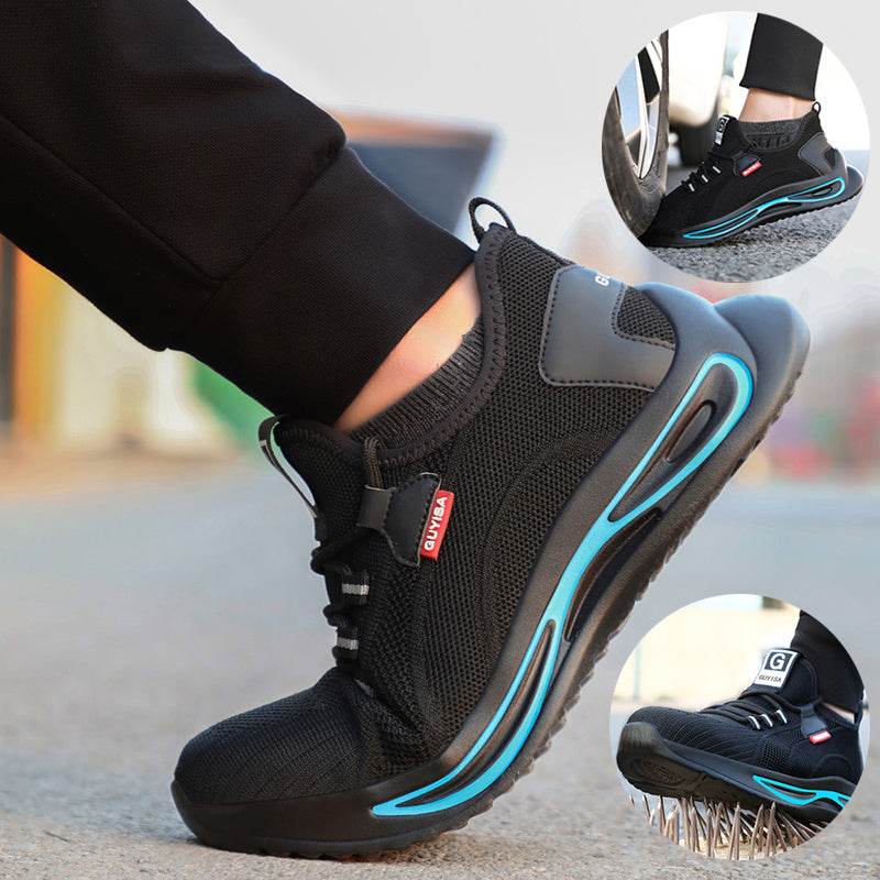 Steel Toe Shoes For Men Work Safety Shoes Nonslip Indestructible Sneakers - Mubimart