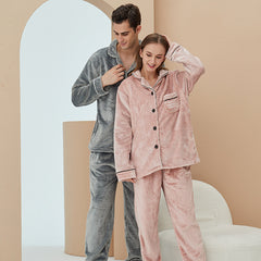 Women's Fashion Coral Fleece Thickened Loungewear Suit - Mubimart -  