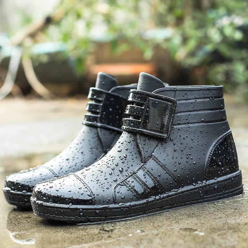 Men Short Tube Labor Protection Rain Boots - Mubimart