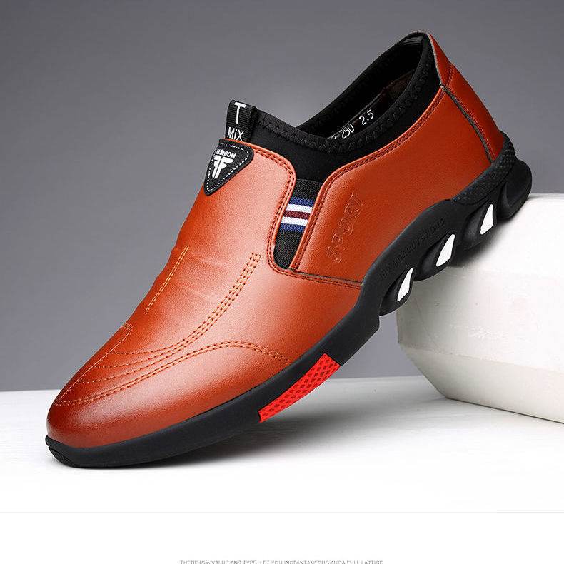 Leather Shoes Mens Leather Spring New Mens Business - Mubimart