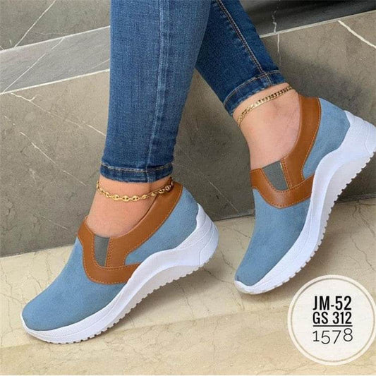 Flat Sneakers Women Breathable Walking Shoes - Mubimart