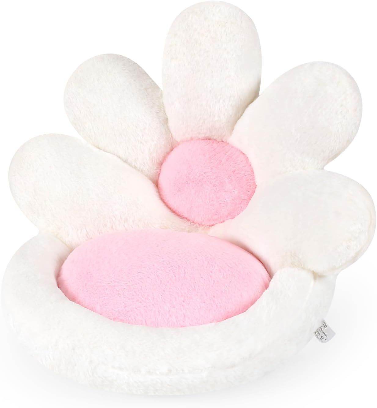 Round Nesting Cat Scratching Board Pet Nest Mat Flower Shape Seat Cushion Comfy Kawaii Gaming Chair Cushions 19 Inch Lazy Sofa Office Floor Pillow Cute Stuff For Gamer Bedroom Decor Grey - Mubimart