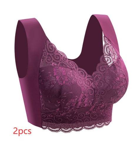 Women's Plus Size Lace Seamless Bra - Mubimart