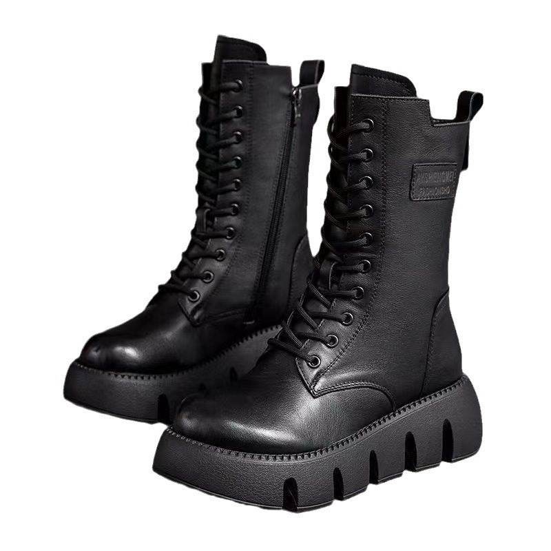 Fleece-lined Thick Cotton Mid-calf Women's Single Boots - Mubimart