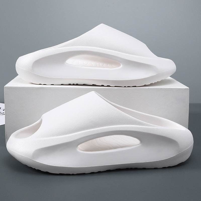 Ins Slippers Women Men Peep Toe Slipper Summer Hollow Unisex Sports Beach Shoes - Mubimart