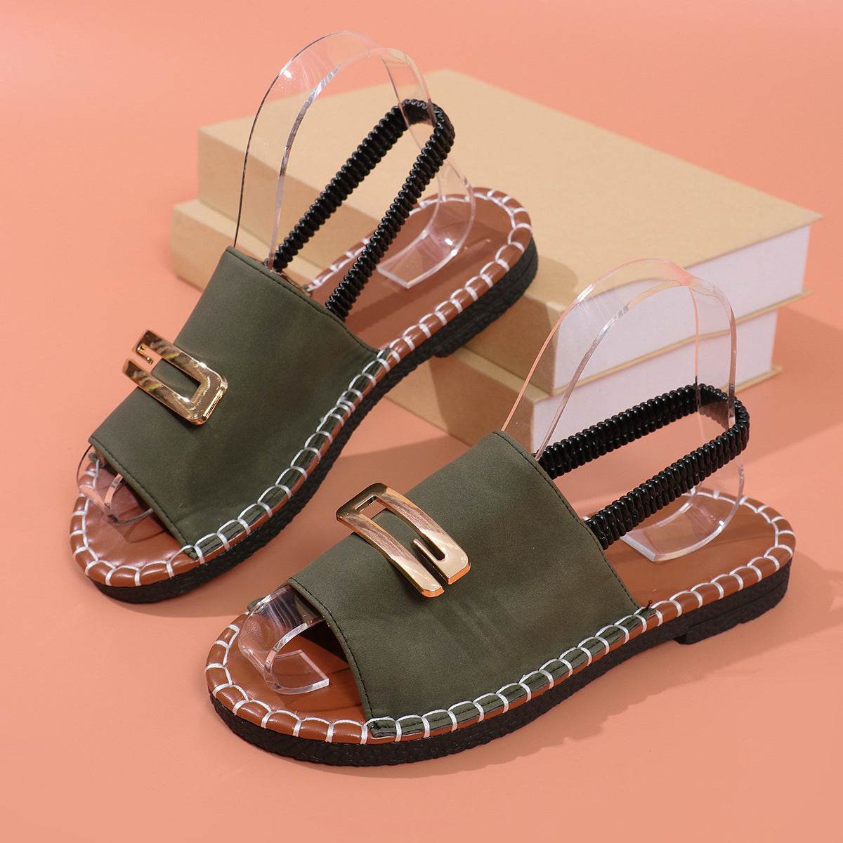 Sandals Women's Flat Bottom Comfort Fish Mouth - Mubimart