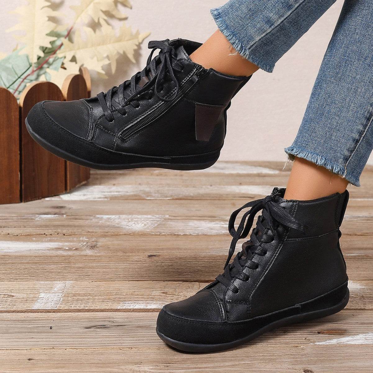 Barefoot Boots Fleece-lined Snow Ankle Boots - Mubimart