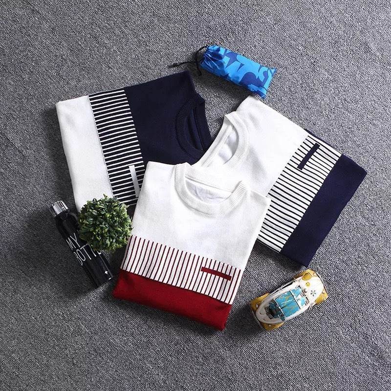 Men's Crew Neck Sweater Pullover Sweater - Mubimart
