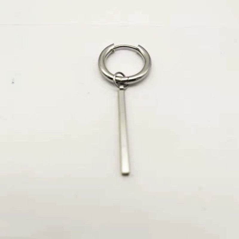 Titanium Steel Hoop Earrings Men And Women - Mubimart