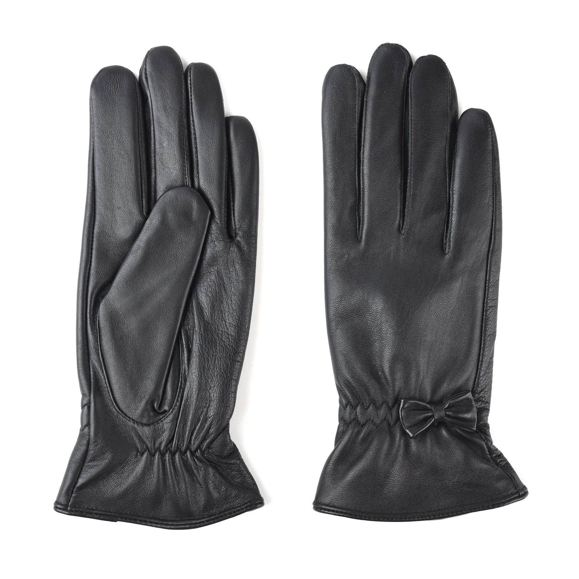 Winter Women's Warm Leather Gloves - Mubimart