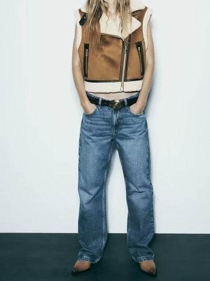 Casual Slim-fit Crop-top Vest For Women - Mubimart
