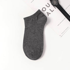 Solid Color Breathable Ankle Socks - Mubimart -  