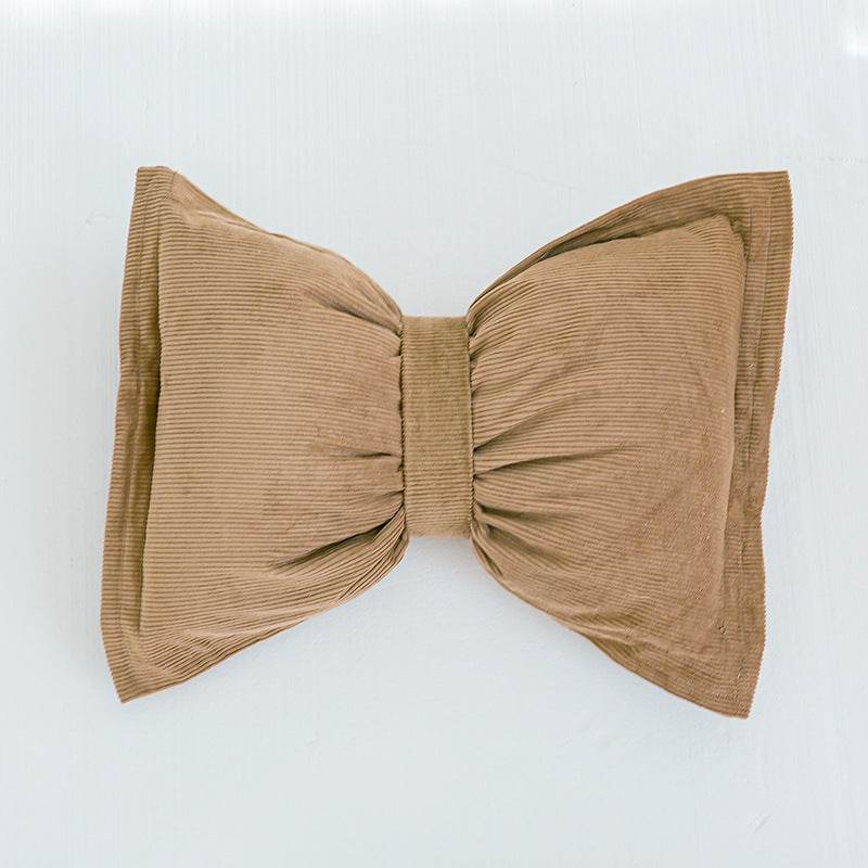 Creative Bowknot Cotton Lumbar Pillow - Mubimart