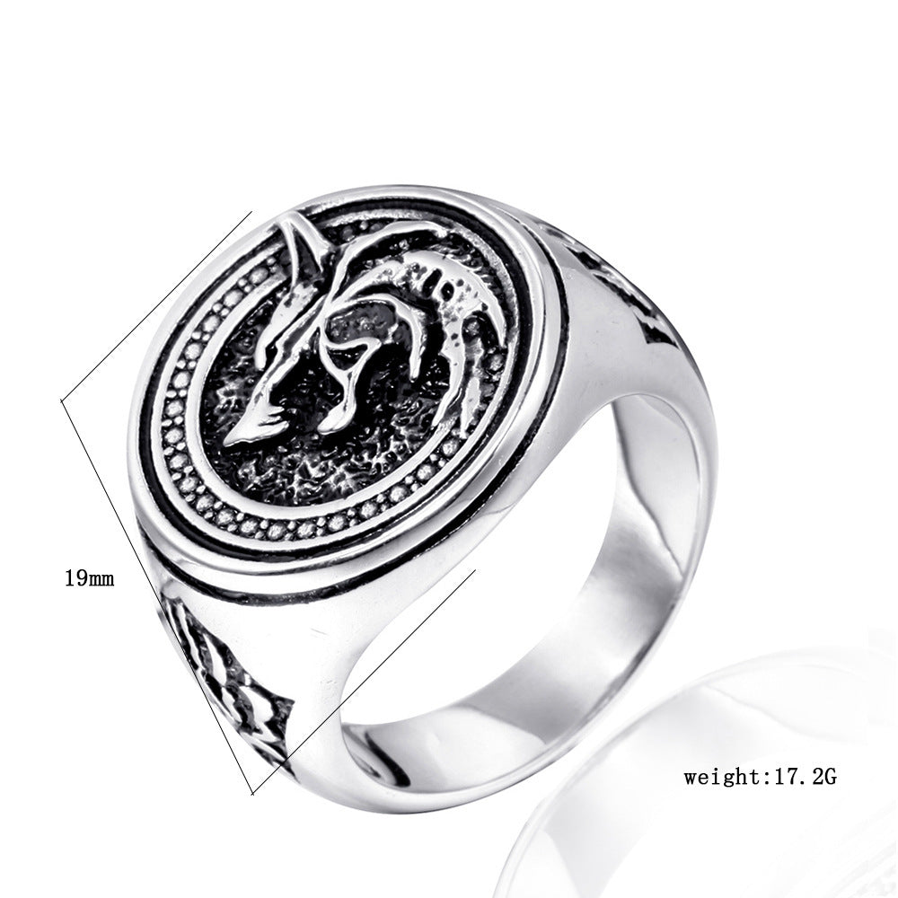 Warrior Vintage Heren Jager Wolf Ring