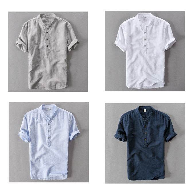 Cotton linen shirt - Mubimart