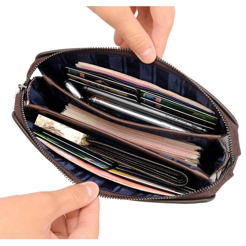 Men's Business Casual Clutch New Soft Leather Clutch - Mubimart