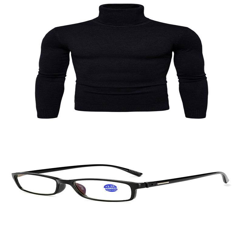Winter Warm Basic Thermal Turtleneck Sweater Mens Solid Color Slim Fit Clothes Pullover Top - Mubimart