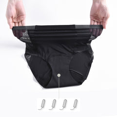 Four-layer Leak-proof Absorbent High Waist Mesh Physiological Underwear - Mubimart -  