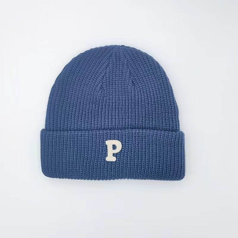 Men And Women Autumn And Winter Korean Style All-matching Couple Trendy Brand Thermal Head Cover Beanie Hat - Mubimart