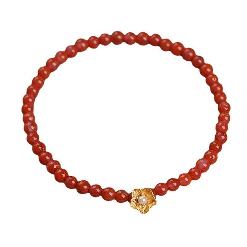 Natural Yanyuan Agate Beaded Bracelet For Women - Mubimart