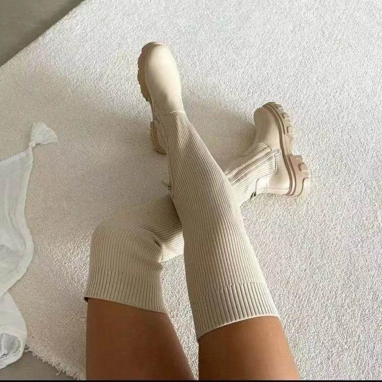 Long Fashion Over The Knee Boots - Mubimart