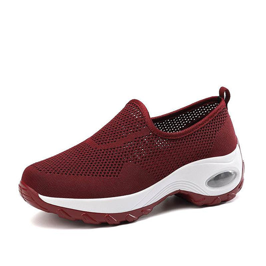 Women's Breathable Hollow Sneakers Slip On - Mubimart