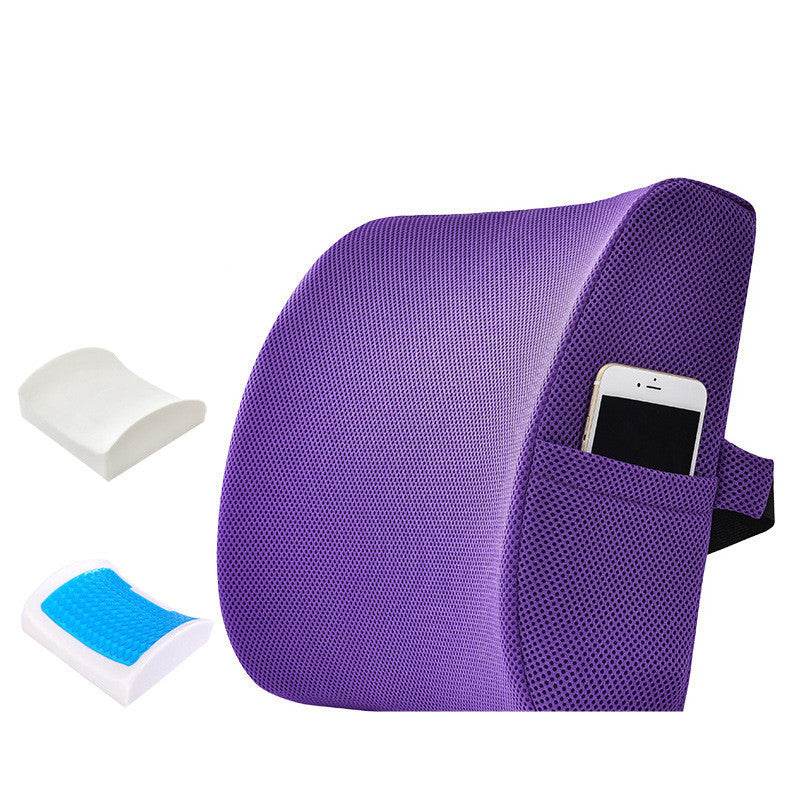 Office Lumbar Support Gel Memory Foam Lumbar Pillow - Mubimart