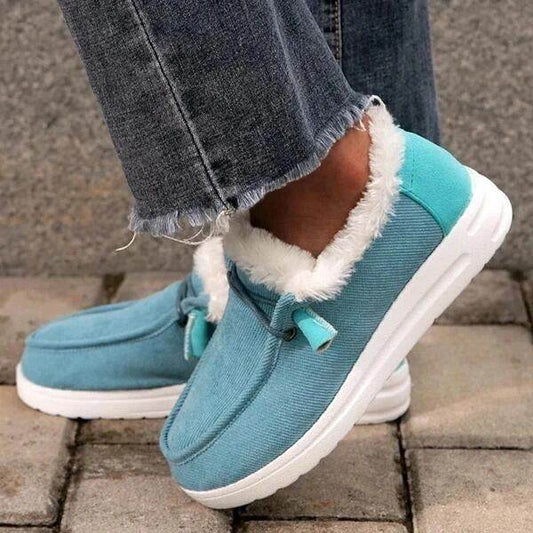Snow Boots Women Warm Plush Ankle Boots Winter Shoes - Mubimart