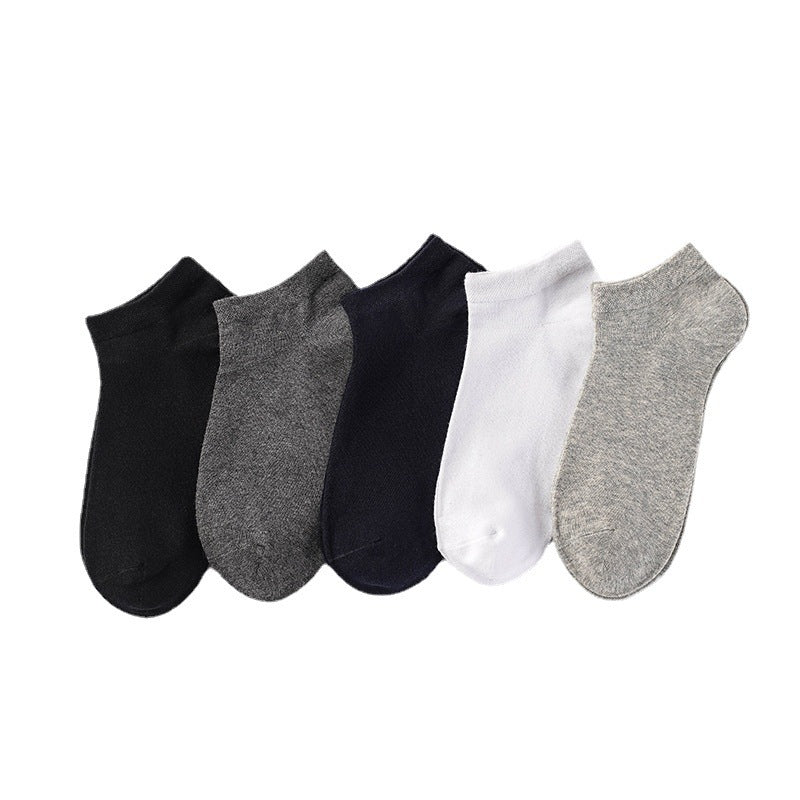 Solid Color Breathable Ankle Socks - Mubimart -  