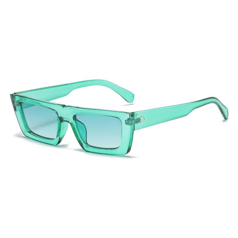 Street Girl Retro Square Sunglasses Rectangle - Mubimart