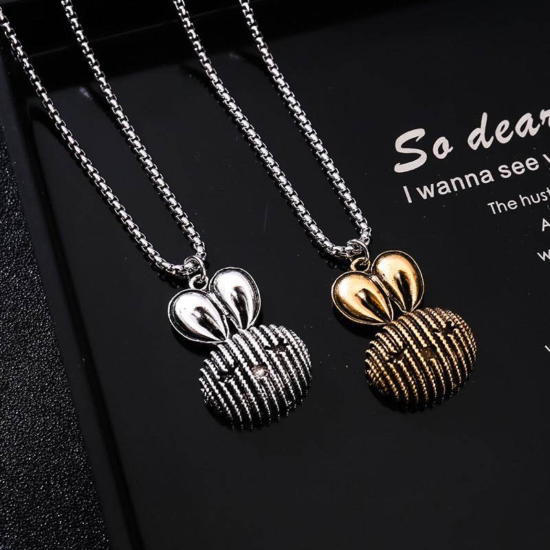 Lovely Rabbit Sweater Chain Fashionable Long Mens And Womens Necklace - Mubimart