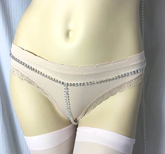 Rhinestone Thong Body Chain Ladies - Mubimart