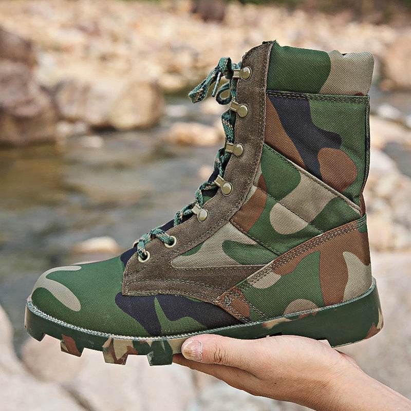 Factory Direct Sales Alang Combat Boots High Top Tactical Desert Boots Outdoor Training Non Slip Wear Resistant Hiking Boots - Mubimart