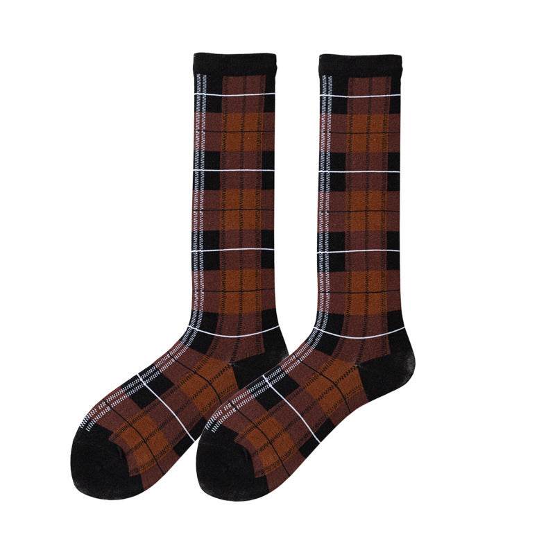 Women's High Tube Calf And Knee Pile Stockings Cotton Socks - Mubimart
