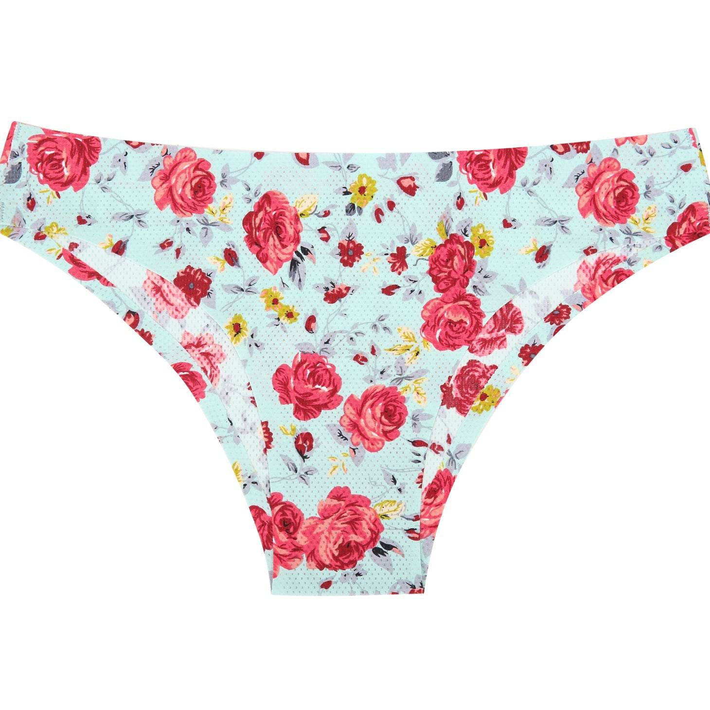 Breathable Printed Seamless Floral Briefs For Women - Mubimart