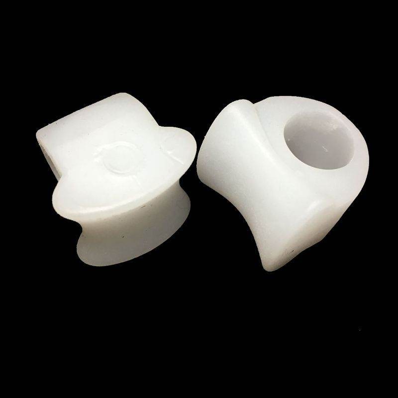 Toe Correction Silicone Insole Clip Toe Pad Orthopedic Milky White Toe Middle Finger Stall Toe Separator - Mubimart