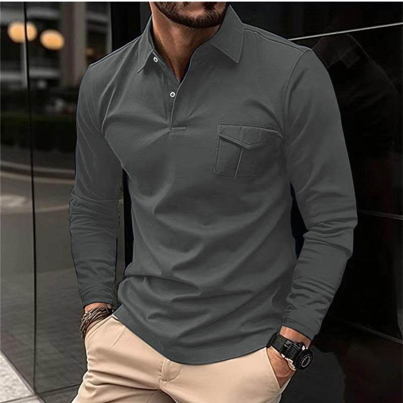Casual Polo Collar Sports Polo Shirt - Mubimart