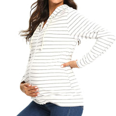 European And American New Fashion Striped Maternity Sweater