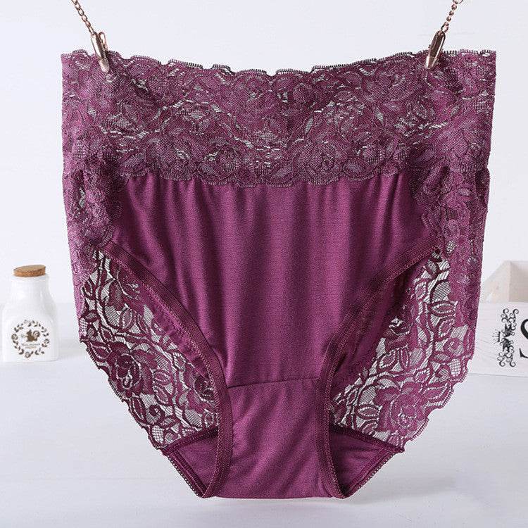 Plus Size Modal Lace Panties Women's - Mubimart