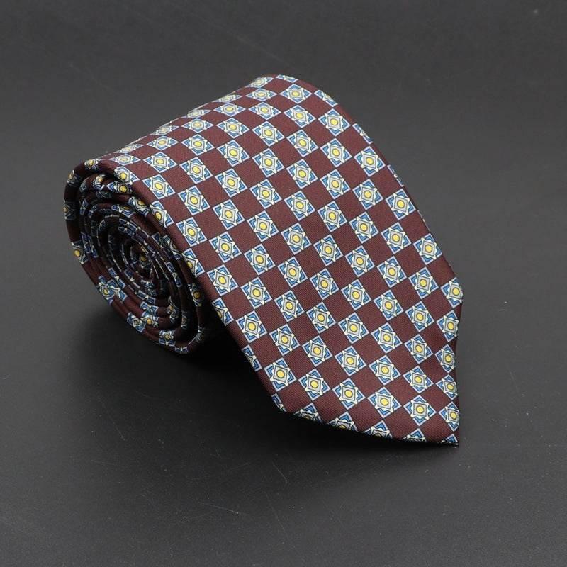 Super Soft Bohemian Silk Ties Men's Fashion 75mm Necktie - Mubimart