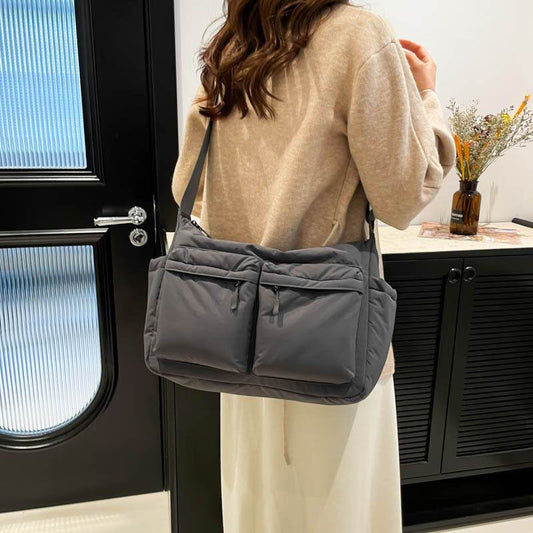 Large Capacity Cotton Jacket Casual Satchel - Mubimart