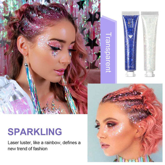 Monochrome Eye Shadow Sequins Cream Colorful Brightening Highlight Face Body Sequins Gel Stage Makeup - Mubimart