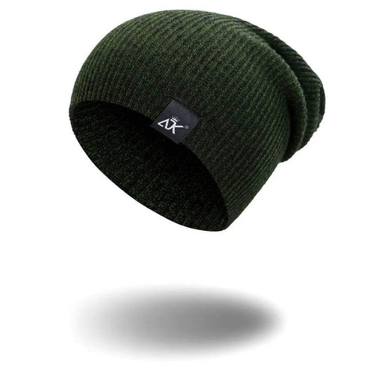 Unisex Fashionable Knitted Beanie, Winter Wool Elastic Hat For Outdoor Cycling, Camping, Travel Winter Beanie Hat Acrylic Knit Hats For Men Women - Mubimart