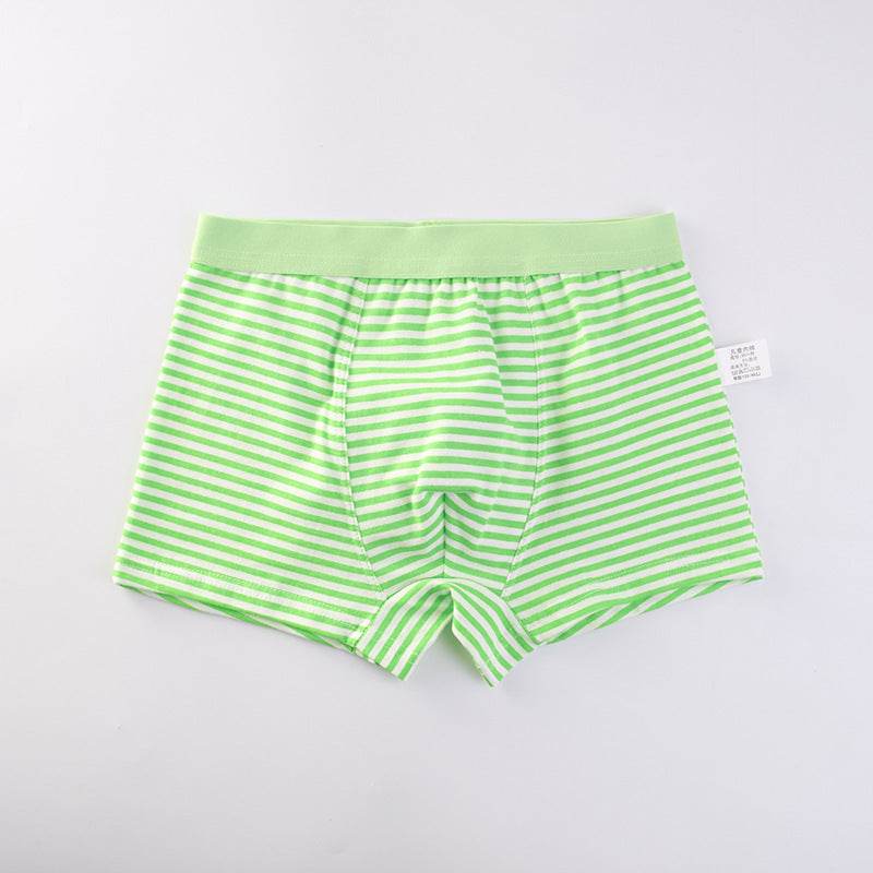 Class A Cotton Boxer Stripe Boxer Children's Briefs - Mubimart